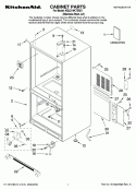 CABINET PARTS Diagram and Parts List for KBLS19KTSS01  KitchenAid Refrigerator