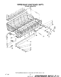 UPPER RACK AND TRACK Diagram and Parts List for 4KUDA22ST0  KitchenAid Dishwasher