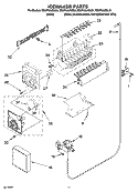 ICEMAKER PARTS Diagram and Parts List for ES2FHAXSL01  Whirlpool Refrigerator