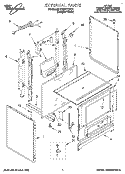 EXTERNAL Diagram and Parts List for SF330PEWQ4  Whirlpool Range