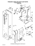 FREEZER LINER AND AIR FLOW PARTS Diagram and Parts List for KSSC42FTS15  KitchenAid Refrigerator