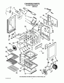 CHASSIS PARTS Diagram and Parts List for KGRS308XSS0  KitchenAid Range
