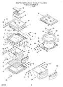 REFRIGERATOR SHELF Diagram and Parts List for KSUB27QDBL00  KitchenAid Refrigerator