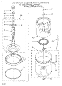 AGITATOR, BASKET AND TUB Diagram and Parts List for LSV9244DZ0  Whirlpool Washer