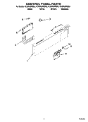 CONTROL PANEL PARTS Diagram and Parts List for KUDP02FRBT0  KitchenAid Dishwasher