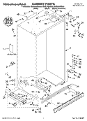 CABINET PARTS Diagram and Parts List for KSSS36QMB00  KitchenAid Refrigerator