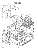 OVEN Diagram and Parts List for RS630PXYH0  Whirlpool Range