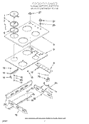 COOKTOPS Diagram and Parts List for RS677PXYQ1  Whirlpool Range