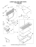 LOWER UNIT AND TUBE PARTS Diagram and Parts List for KBFC42FTS06  KitchenAid Refrigerator