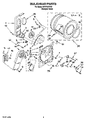 BULKHEAD PARTS, OPTIONAL PARTS (NOT INCLUDED) Diagram and Parts List for CEDX463SQ0  Crosley Dryer