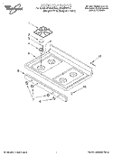 COOKTOP Diagram and Parts List for SF325PEEQ0  Whirlpool Range