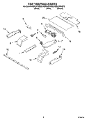 TOP VENTING Diagram and Parts List for KEBC207KWH0  KitchenAid Wall Oven
