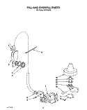 FILL AND OVERFILL Diagram and Parts List for KUDD230Y0  KitchenAid Dishwasher