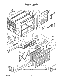CABINET Diagram and Parts List for CA25WQ4  Whirlpool Air Conditioner