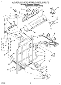 CONTROLS AND REAR PANEL Diagram and Parts List for LST9355BQ1  Whirlpool Washer
