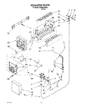ICEMAKER Diagram and Parts List for 3XKGN701000  Whirlpool Refrigerator