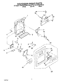 DISPENSER FRONT Diagram and Parts List for KSRU22FKBL03  KitchenAid Refrigerator