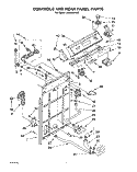 CONTROLS AND REAR PANEL Diagram and Parts List for LA9300XYN0  Whirlpool Washer