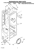 REFRIGERATOR LINER PARTS Diagram and Parts List for KSRP22FSMS02  KitchenAid Refrigerator