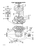 PUMP AND MOTOR Diagram and Parts List for KUDI220T6  KitchenAid Dishwasher