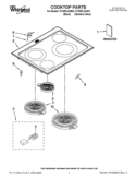 COOKTOP PARTS Diagram and Parts List for GY399LXUB03  Whirlpool Range
