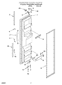 FREEZER DOOR Diagram and Parts List for CS25AEXHN00  Crosley Refrigerator