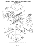 CONTROL PANEL AND FAN Diagram and Parts List for RB170PXL1  Whirlpool Wall Oven