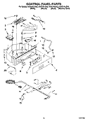 CONTROL PANEL PARTS Diagram and Parts List for KUIS185JWH2  KitchenAid Ice Maker