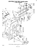 CONTROLS AND REAR PANEL Diagram and Parts List for LA5430XMW1  Whirlpool Washer