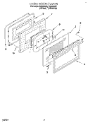 OVEN DOOR, LITERATURE Diagram and Parts List for FGC355VL3  Roper Range