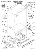 CABINET, LITERATURE Diagram and Parts List for KBLP36FKS00  KitchenAid Refrigerator