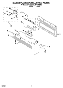 CABINET AND INSTALLATION PARTS Diagram and Parts List for MH1140XMQ2  Whirlpool Microwave