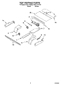 TOP VENTING Diagram and Parts List for KEBC147KBL0  KitchenAid Wall Oven