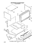 MICROWAVE CABINET Diagram and Parts List for RM288PXV3  Whirlpool Microwave Oven Combo
