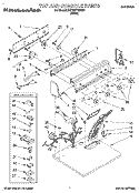 TOP AND CONSOLE, LIT/OPTIONAL Diagram and Parts List for KGYW777BWH1  KitchenAid Dryer