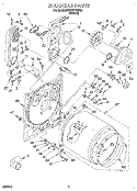 BULKHEAD Diagram and Parts List for KGYW778BAL1  KitchenAid Dryer