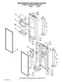 REFRIGERATOR DOOR PARTS Diagram and Parts List for KFIS25XVWH6  KitchenAid Refrigerator