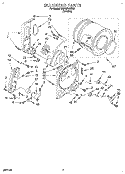 BULKHEAD Diagram and Parts List for RGL3612BW0  Roper Dryer