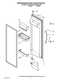 REFRIGERATOR DOOR PARTS Diagram and Parts List for ED5KVEXVB01  Whirlpool Refrigerator