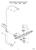 UPPER WASH AND RINSE Diagram and Parts List for KUDR25SHBT1  KitchenAid Dishwasher
