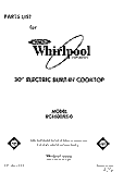 SECTION Diagram and Parts List for RC8600XS0  Whirlpool Cooktop