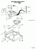 MACHINE BASE PARTS Diagram and Parts List for WTW5300VW1  Whirlpool Washer