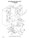 REFRIGERATOR LINER PARTS Diagram and Parts List for KBFC42FTS06  KitchenAid Refrigerator