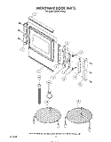 MICROWAVE DOOR Diagram and Parts List for KEMS376TBL2  KitchenAid Microwave Oven Combo