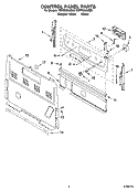 Part Location Diagram of WPW10114365 Whirlpool Electronic Clock with Overlay - Black