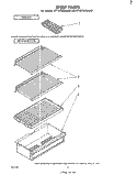 SHELF Diagram and Parts List for ET12PCXMWR0  Whirlpool Refrigerator