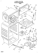 LINER Diagram and Parts List for 3XARG457WP01  Whirlpool Refrigerator