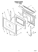 DOOR PARTS, OPTIONAL PARTS Diagram and Parts List for IME32303  Inglis Range