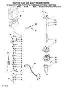 MOTOR AND ICE CONTAINER PARTS Diagram and Parts List for KSCS23FSBL02  KitchenAid Refrigerator
