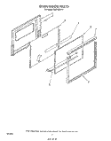 OVEN DOOR Diagram and Parts List for RM278BXV4  Whirlpool Microwave Oven Combo